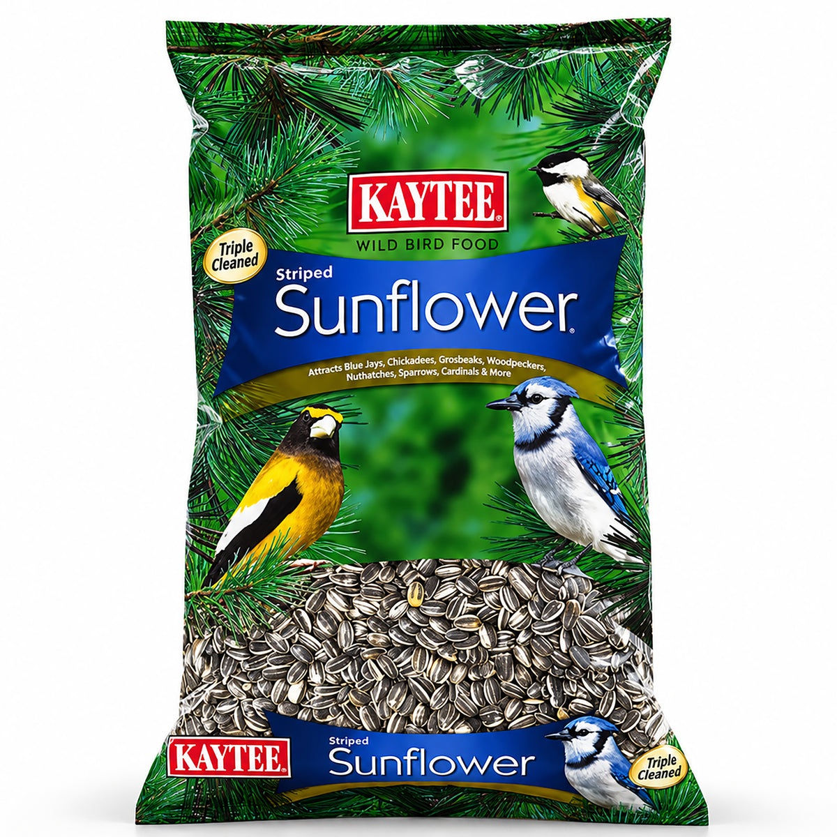Front of Kaytee Striped Sunflower Wild Bird Food 5-lb