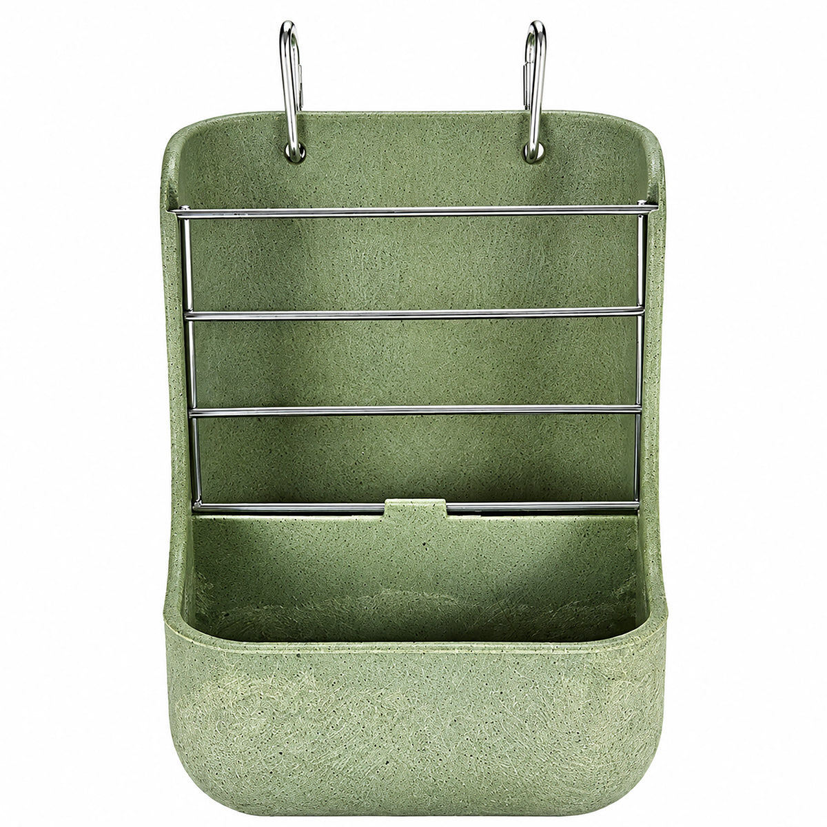 Front of Kaytee Hay & Food Bin Feeder with Quick Locks 5.75 in X 6 in X 7 in