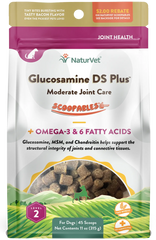 NaturVet Scoopables Glucosamine DS Plus Level 2 Moderate Joint Care Supplement for Dogs 45 Count 11-oz