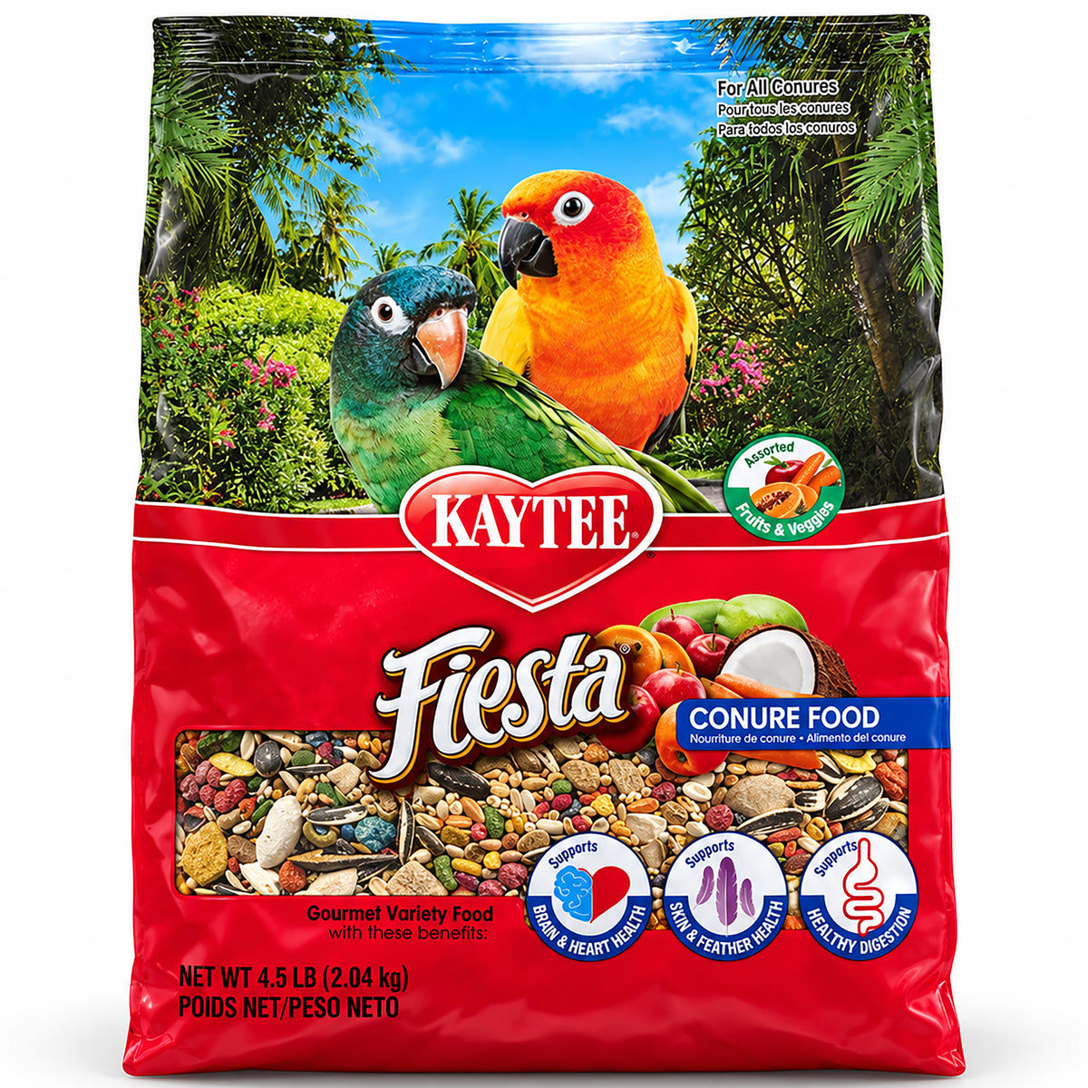 Front of Kaytee Fiesta Conure Food 4.5-lb