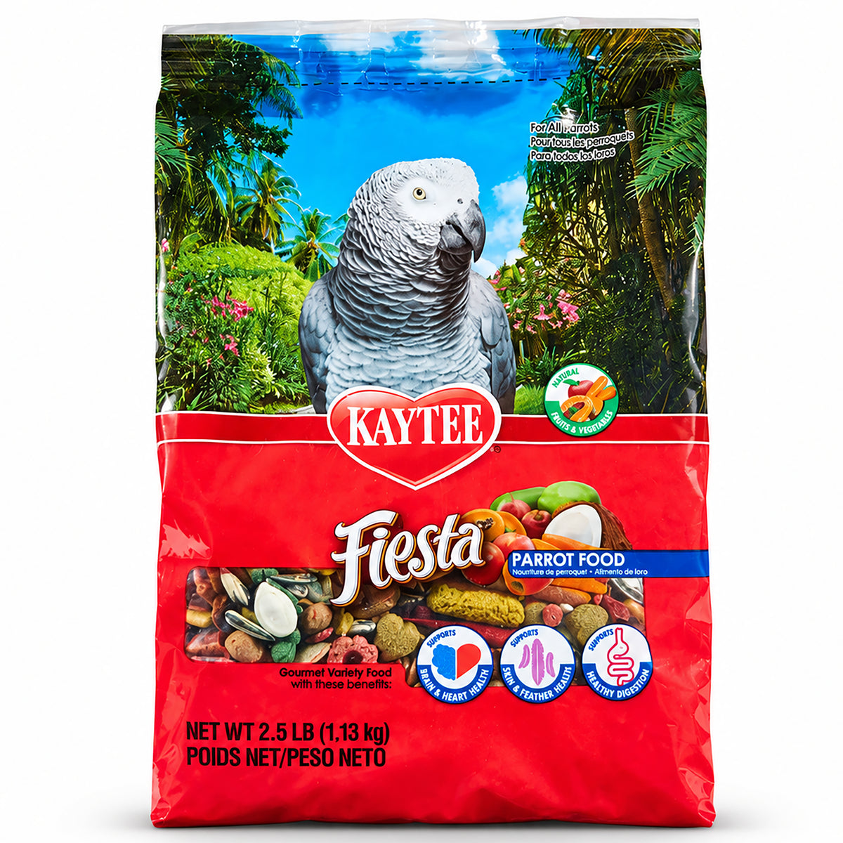 Front of Kaytee Fiesta Parrot Food 2.5-lb