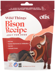 O.T.I.S. Wild Things Jerky Dog Treats Bison Recipe 4-oz