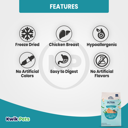 Features of Natural Balance Pet Foods Original Ultra Broth Coated Dry Dog Food Chicken & Barley 4-lb