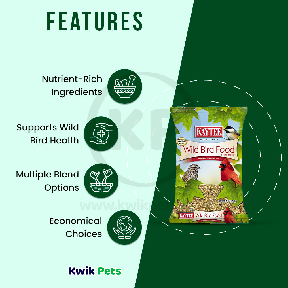 Features of Kaytee Wild Bird Food 10-lb