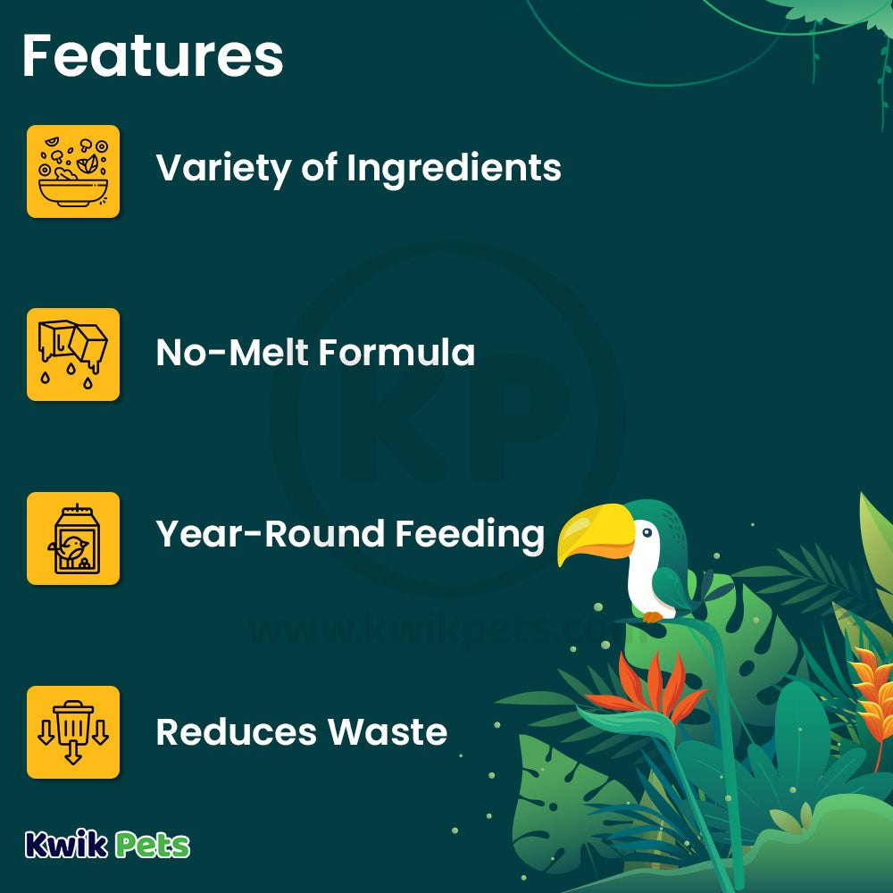 Features of C&S Sunflower Suet Nuggets for Wild Birds 27-oz