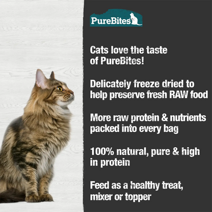 Features of PureBites Wild-Caught Minnow Freeze-Dried Pure Cat Treats 1.09-oz