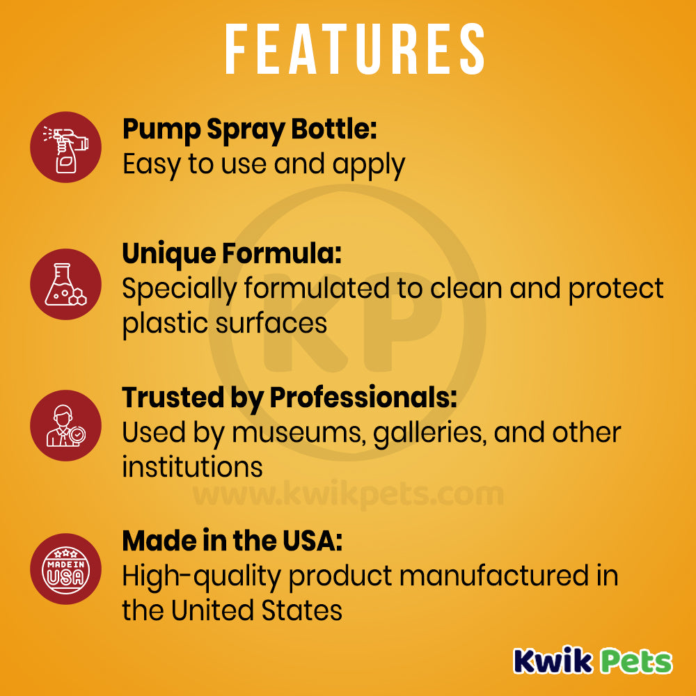 Features of Brillianize Plastic Cleaner in Pump Spray Bottle 8-oz
