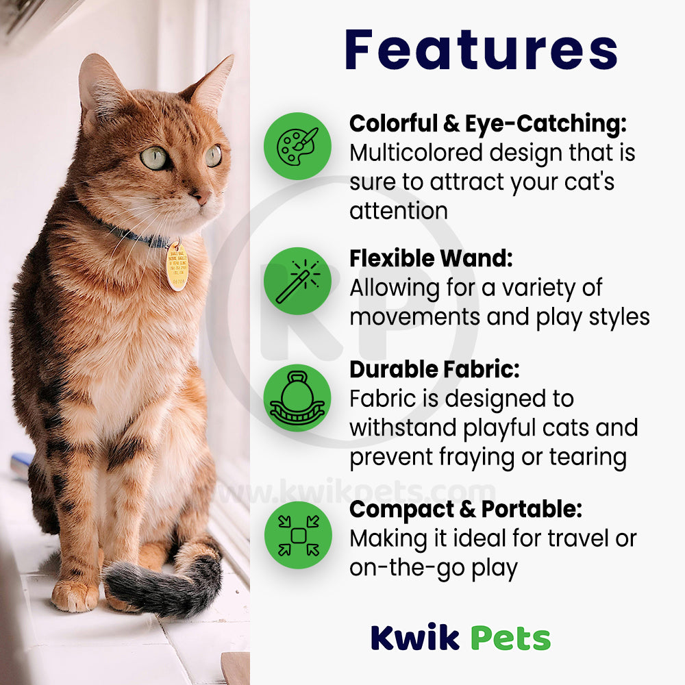 Features of Cat Dancer Products Charmer Cat Toy Multicolor One Size