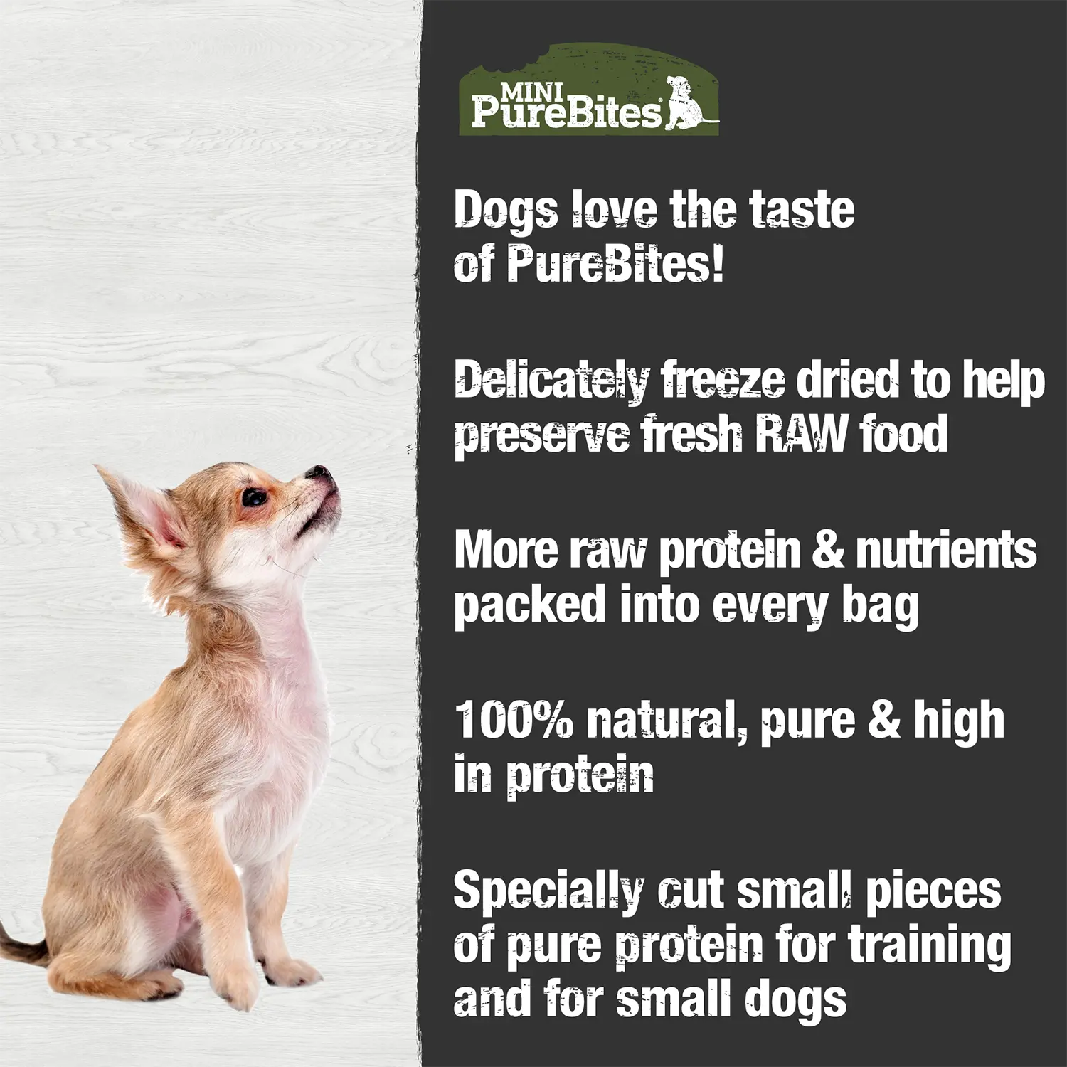 Features of PureBites Mini-Trainers Beef Liver Freeze-Dried Pure Dog Treats 3-oz