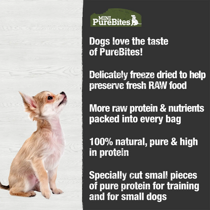 Features of PureBites Mini-Trainers Beef Liver Freeze-Dried Pure Dog Treats 3-oz