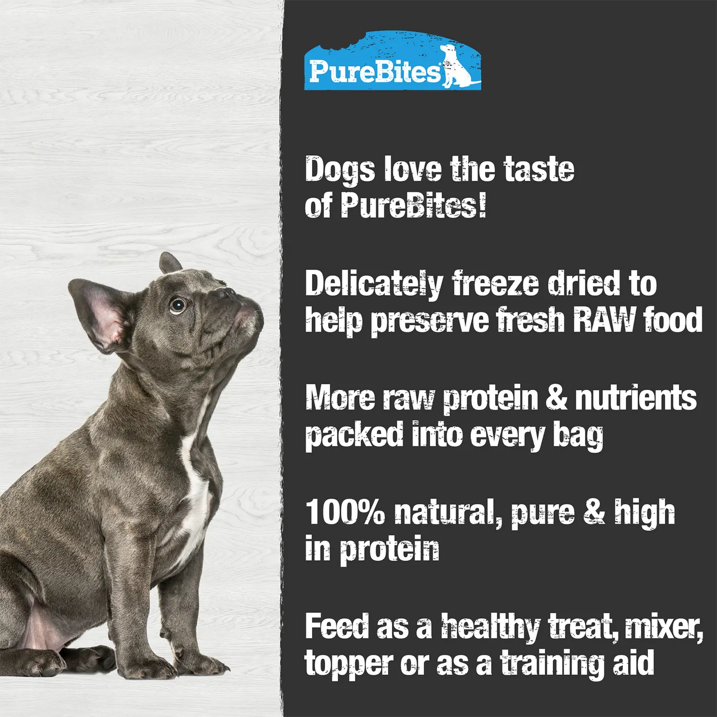 Features of PureBites Lamb Liver Freeze Dried Dog Treats 3.35-oz