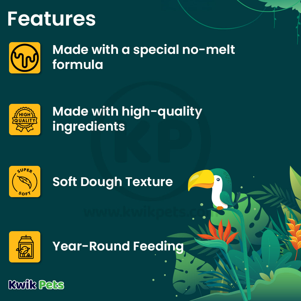 Features of C&S Woodpecker Delight No Melt Suet Dough for Wild Birds 11.75-oz