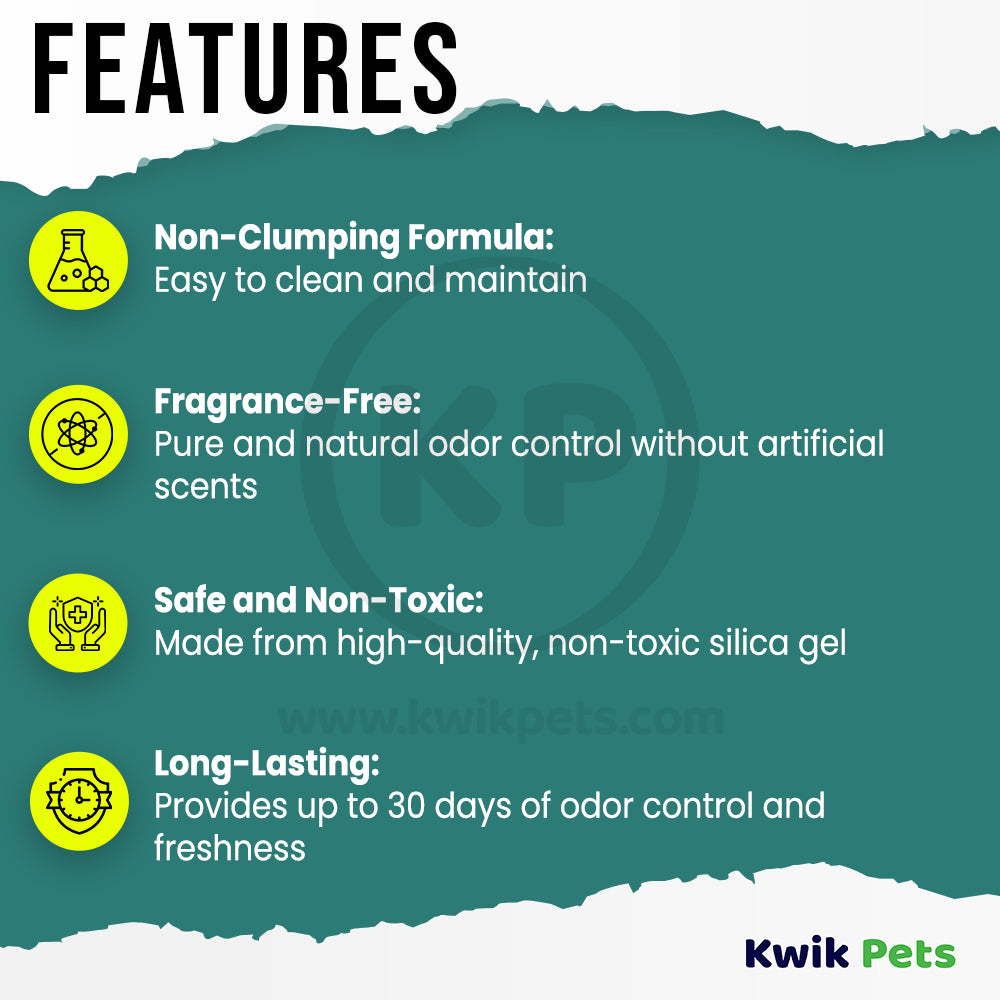 Features of Ultra Pet Litter Pearls Tracksless Cat Litter 10.5-lb