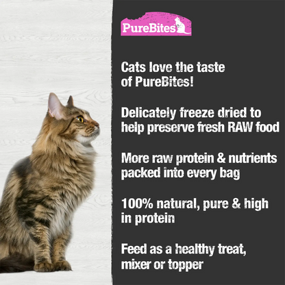 Features of PureBites Wild Pacific Salmon Freeze-Dried Cat Treats 0.92-oz