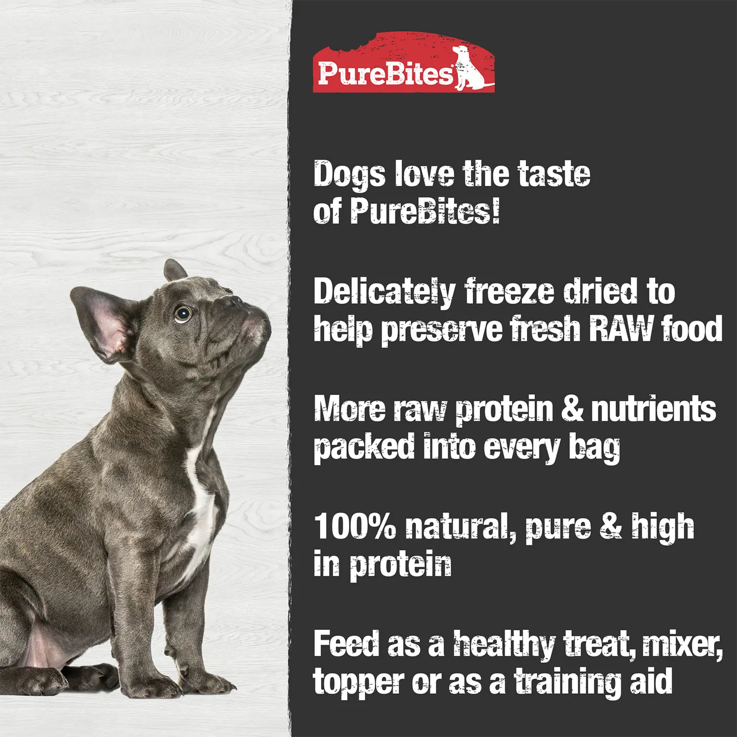 Features of PureBites Chicken Breast Freeze-Dried Dog Treats 11.6-oz