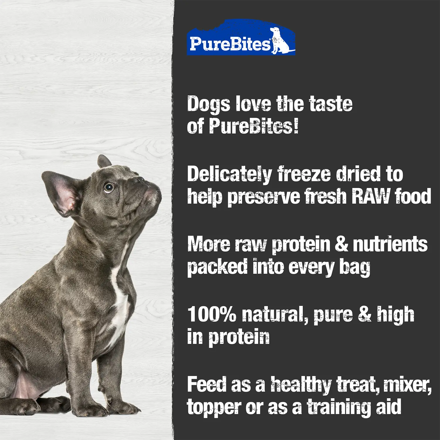 Features of PureBites Cheddar Cheese Freeze-Dried Dog Treats 4.2-oz