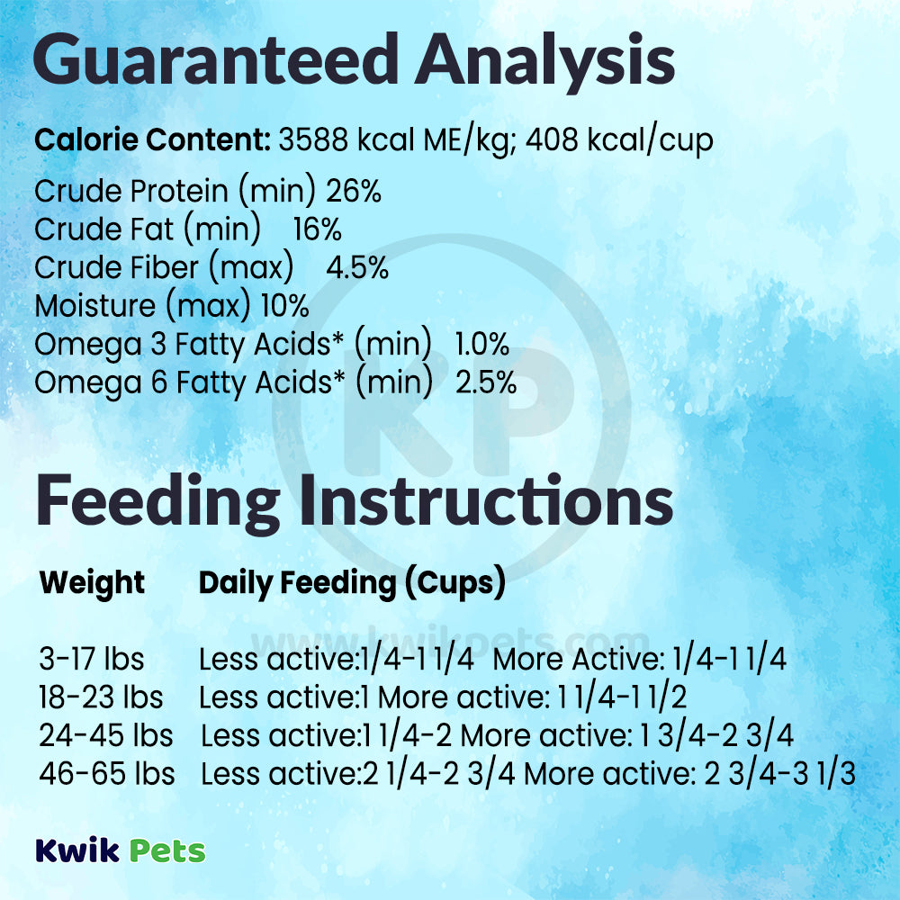 Feeding Instructions & Guaranteed-Analysis of Tiki Pets Dog Aloha Luau Grain-Free Dry Dog Food Duck 3.5-lb