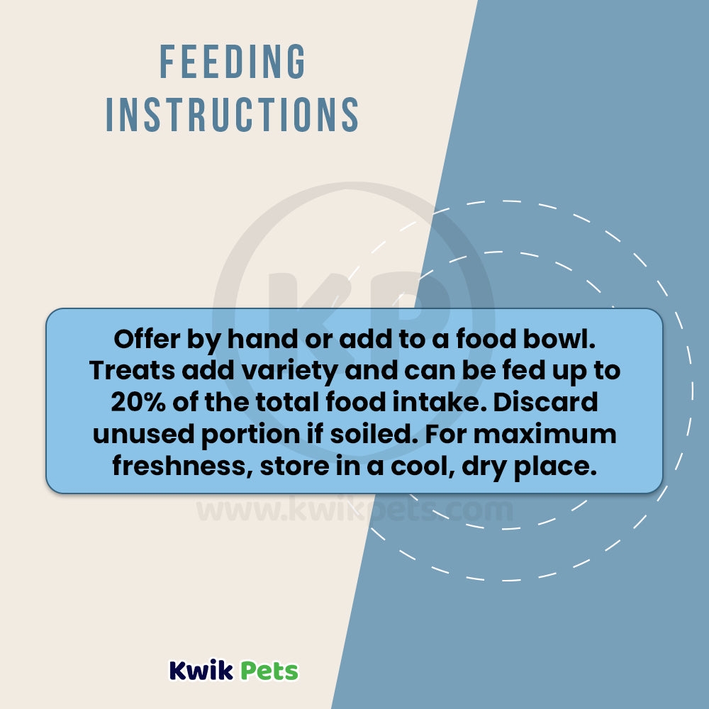Feeding Instructions of Kaytee Krunch-A-Rounds Sesame Covered Peanut Treat for All Hookbills 3-oz