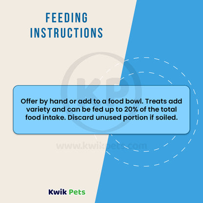 Feeding Instructions of Kaytee Timothy Biscuits Baked with Carrot Small Animal Treats 10-oz
