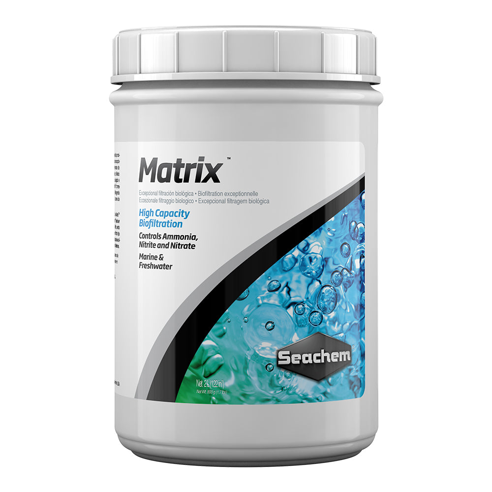 Front of Seachem Laboratories Matrix Biological Media 2 Liter