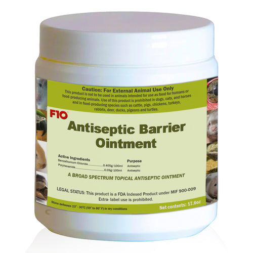 F10 Antiseptic Barrier Ointment for Reptiles, Birds, Small Animals & Exotic Animals 500g, Kwik Pets