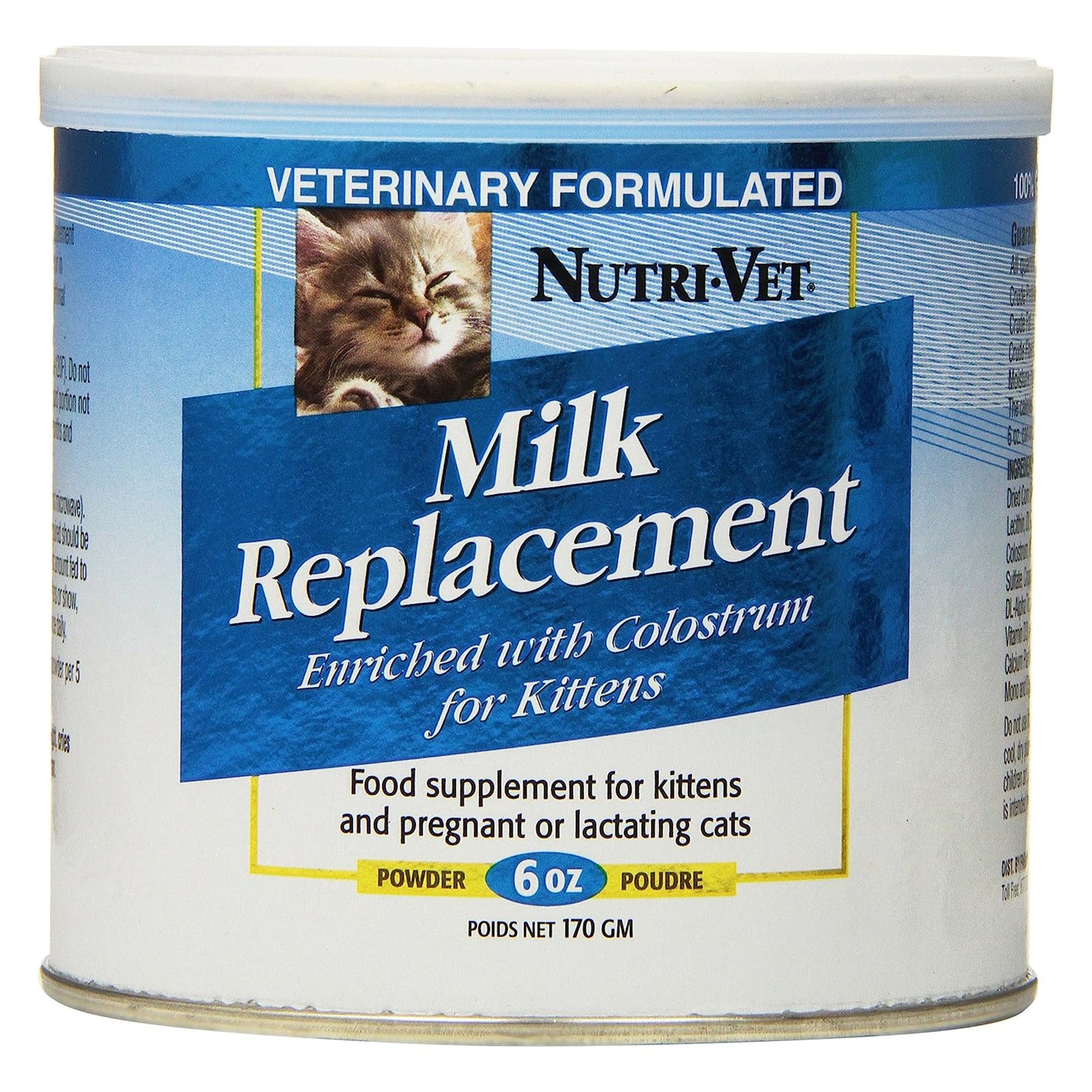 Front of Nutri-Vet Milk Replacement Powder for Kittens 6-oz