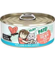 Weruva B.F.F. PLAY Paté Salmon & Tuna Tuck Me In Dinner in a Hydrating Purée Wet Cat Food 5.5-oz