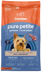 CANIDAE PURE Petite Goodness for Small Breed Freeze-Dried Raw Coated Adult Dry Dog Food Lamb 4-lb
