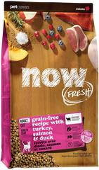 Petcurean Now Fresh Grain-Free Adult Formula Dry Cat Food Turkey, Salmon & Duck 3-lb
