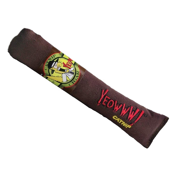 Front of Yeowww! Cigars Catnip Cat Toy Brown 7-in