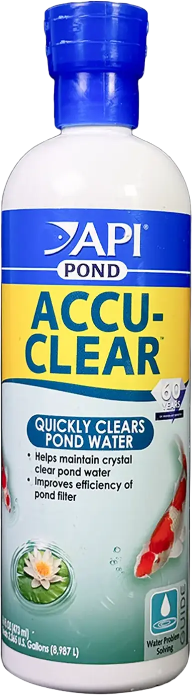 Front of API Pond Accu-Clear Aquarium Water Clarifier 16-oz