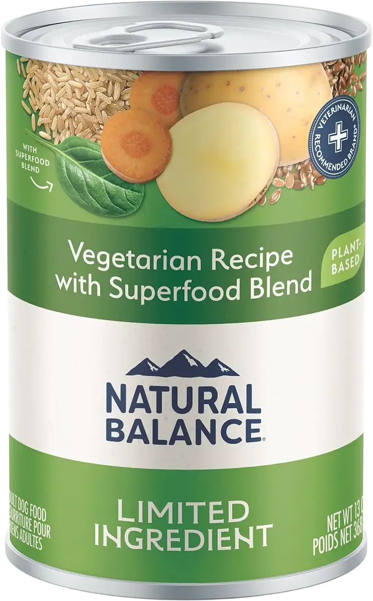 Front of Natural Balance Pet Foods L.I.D Plant Powered Vegan Friendly Vegetarian Recipe Canned Dog Food 13-oz