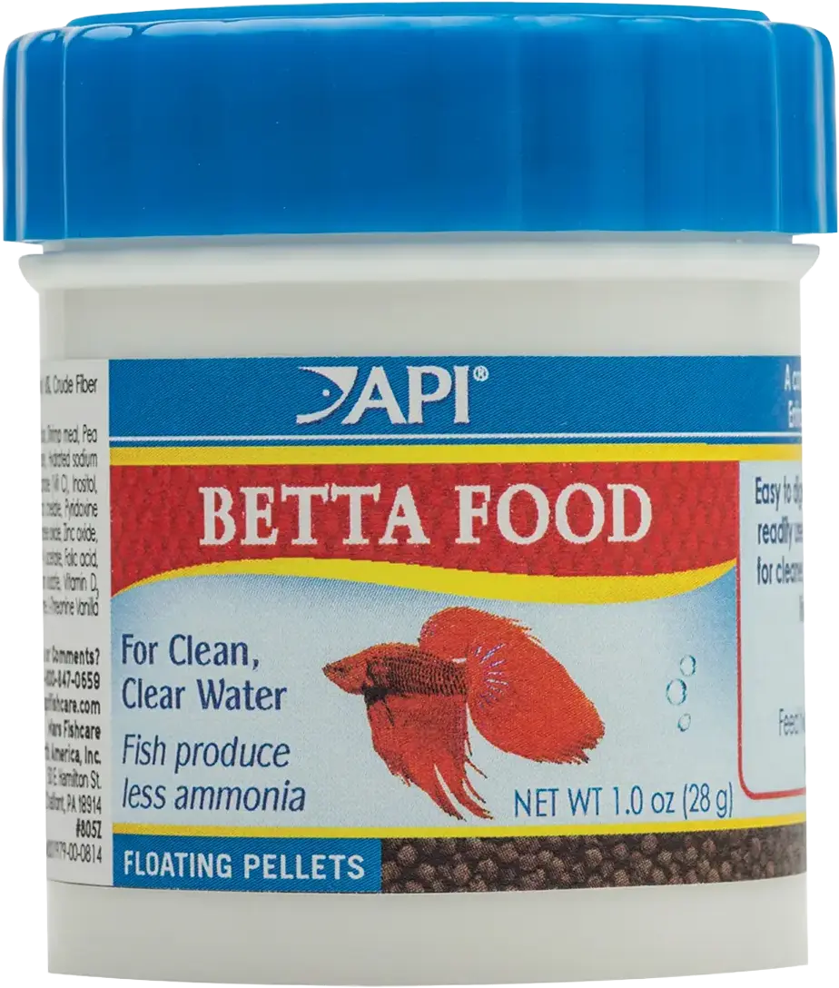 Front of API Betta Floating Pellets Fish Food 1-oz