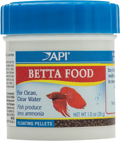 Front of API Betta Floating Pellets Fish Food 1-oz