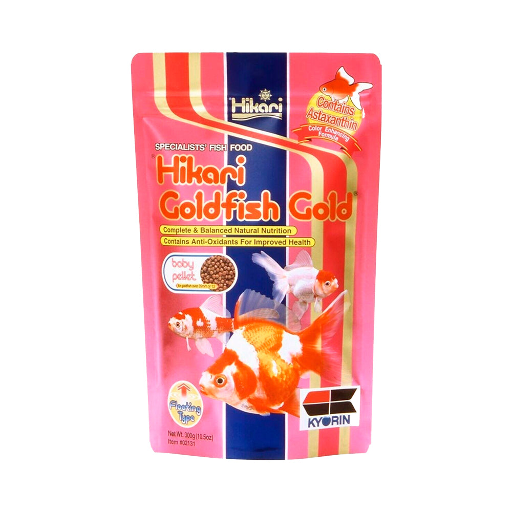 Hikari USA Goldfish Gold Floating Baby Pellets Fish Food 10.5-oz, Kwik Pets