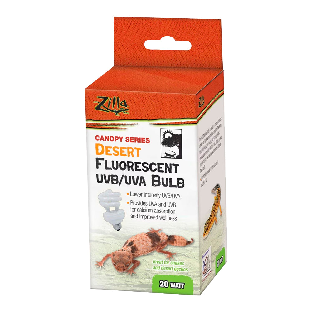 Front of Zilla Canopy Series Desert Fluorescent UVB/UVA Bulbs 20W
