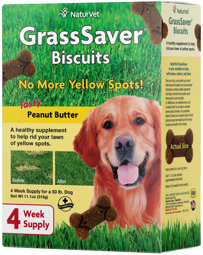 Front of NaturVet GrassSaver Dog Biscuits Peanut Butter 11.1-oz