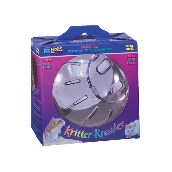 Front of Lee's Aquarium & Pet Products Kritter Krawler Clear View-Thru Running Ball Dwarf