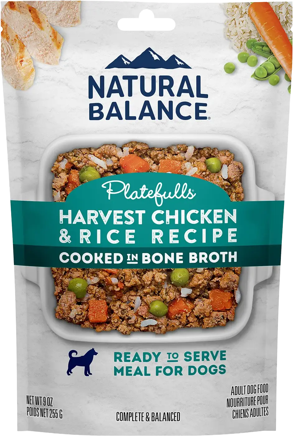 Natural Balance Pet Foods Original Ultra Platefulls Wet Dog Food Harvest Chicken & Rice Recipe 9-oz