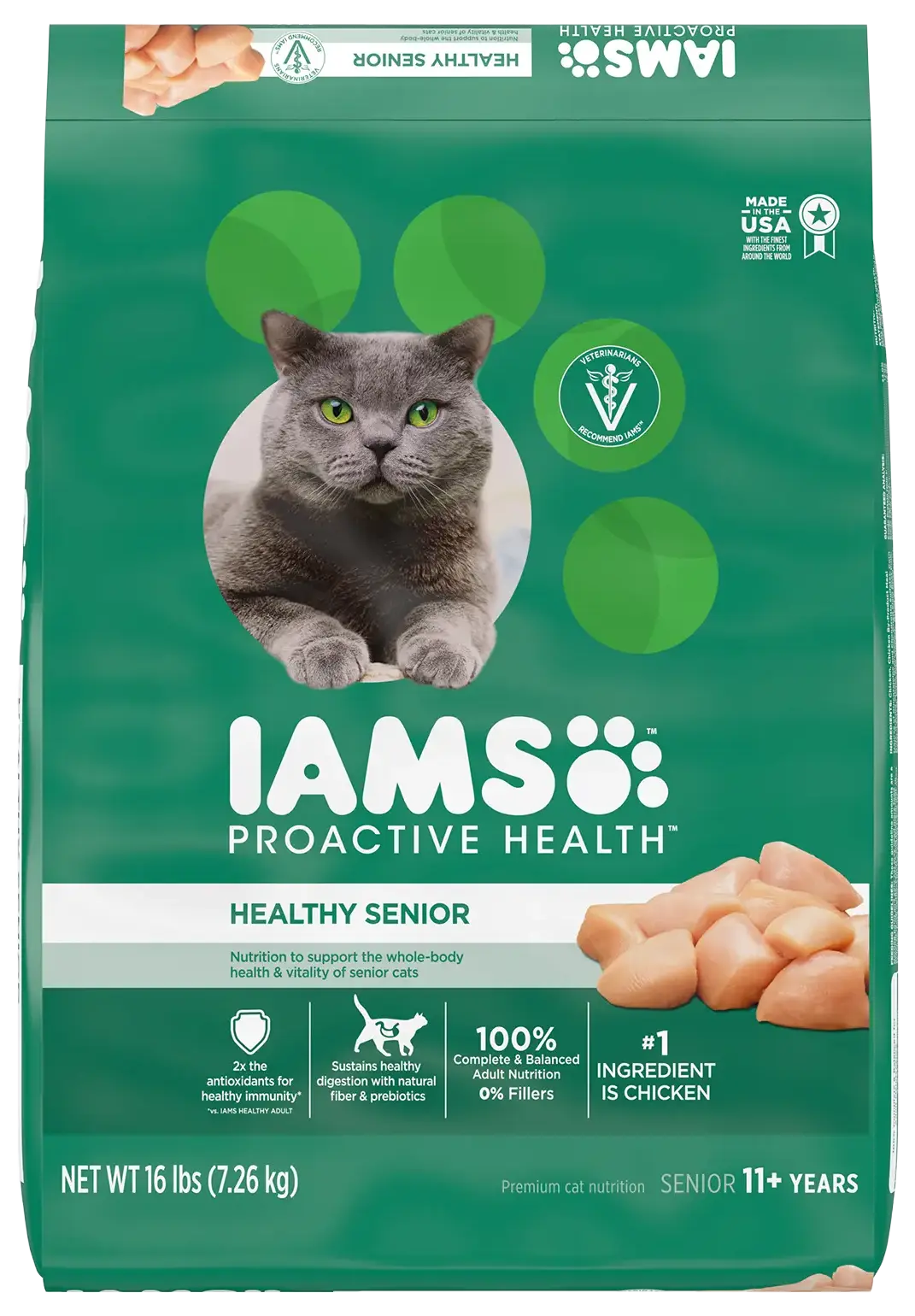 IAMS Proactive Health Senior Dry Cat Food Chicken