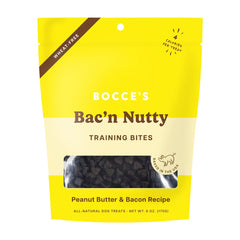 Bocce's Bakery Bac'n Nutty Training Bites Dog Treats Peanut Butter & Bacon 6-oz