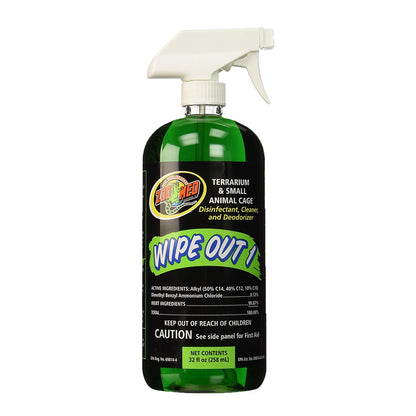 Front of Zoo Med Wipe Out 1 for Terrariums & Small Animal Cage 32-oz