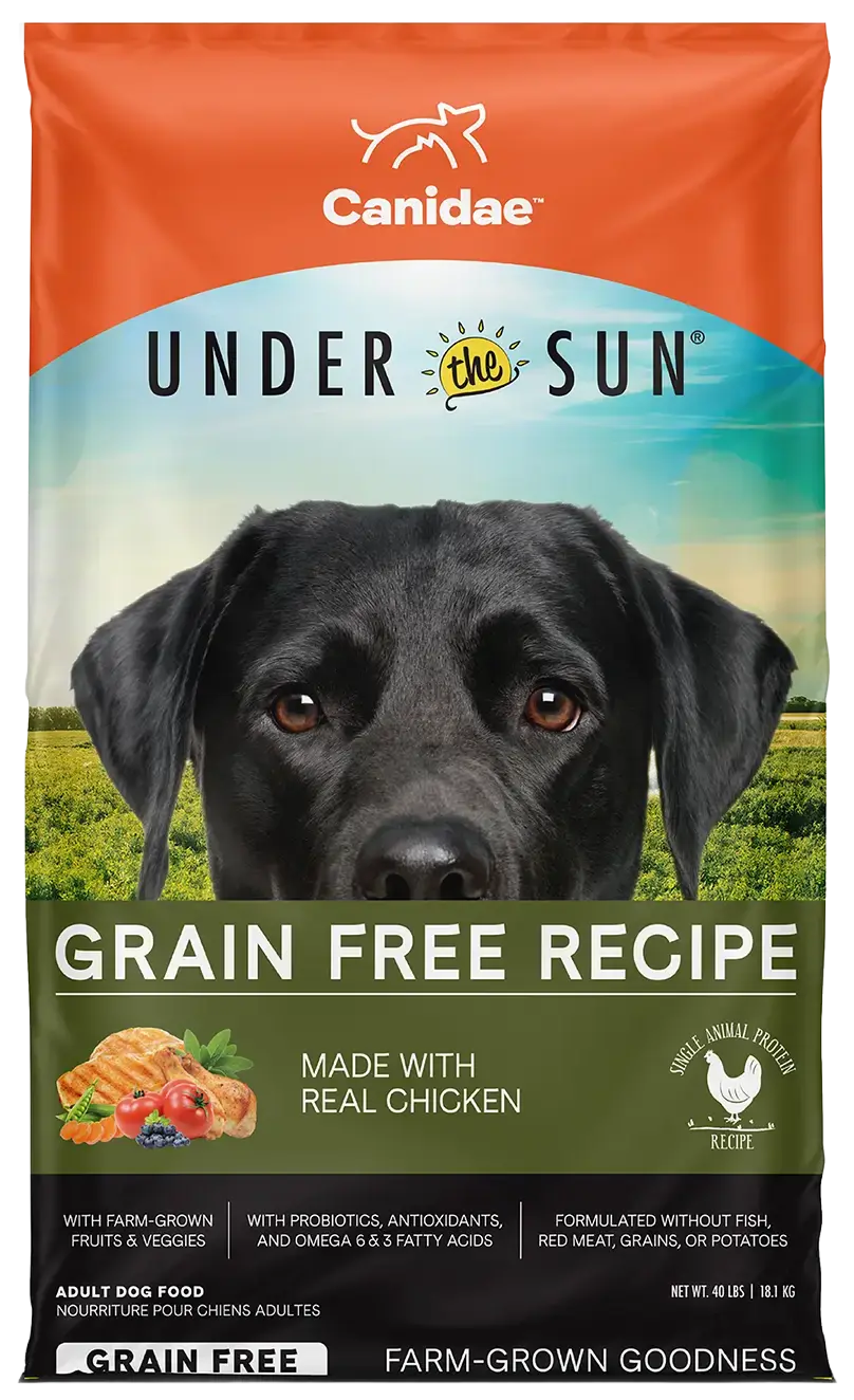 Front of CANIDAE Under the Sun Grain-Free Adult Dry Dog Food Real Chicken 40-lb