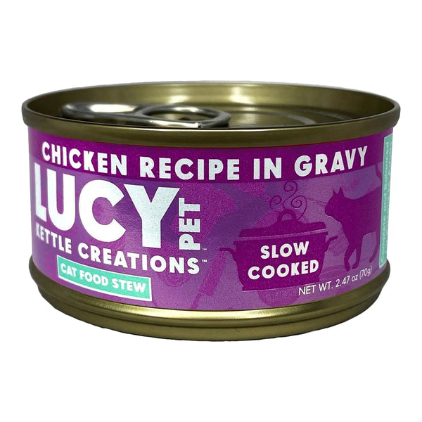 Front of Lucy Pet Products Kettle Creations Adult Wet Cat Food Chicken 2.47-oz