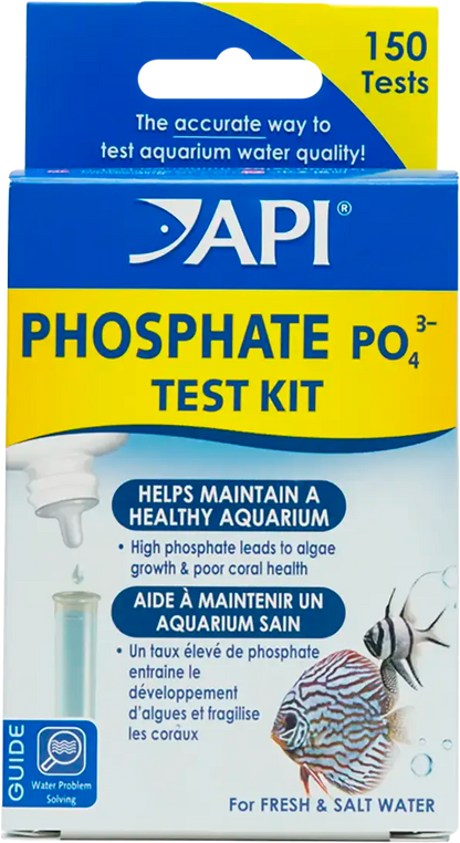 Front of API Phosphate Test Kit Freshwater & Saltwater Aquarium 150 Count