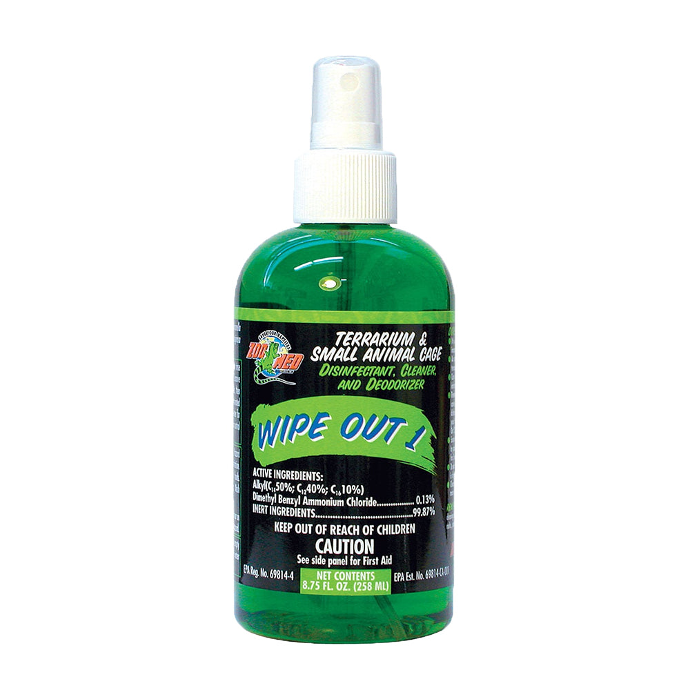 Front of Zoo Med Wipe Out 1 for Terrariums & Small Animal Cage 8.75-oz