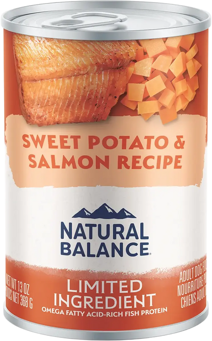 Front of Natural Balance Pet Foods Limited Ingredient Canned Dog Food Fish & Sweet Potato 13-oz
