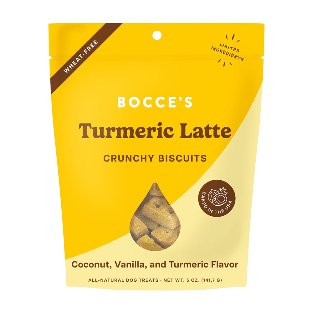 Bocce's Bakery Turmeric Latte Crunchy Biscuits – Coconut, Vanilla & Turmeric