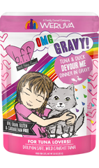Weruva B.F.F. OMG Tuna & Duck Devour Me Dinner in Gravy Wet Cat Food Pouches 3-oz