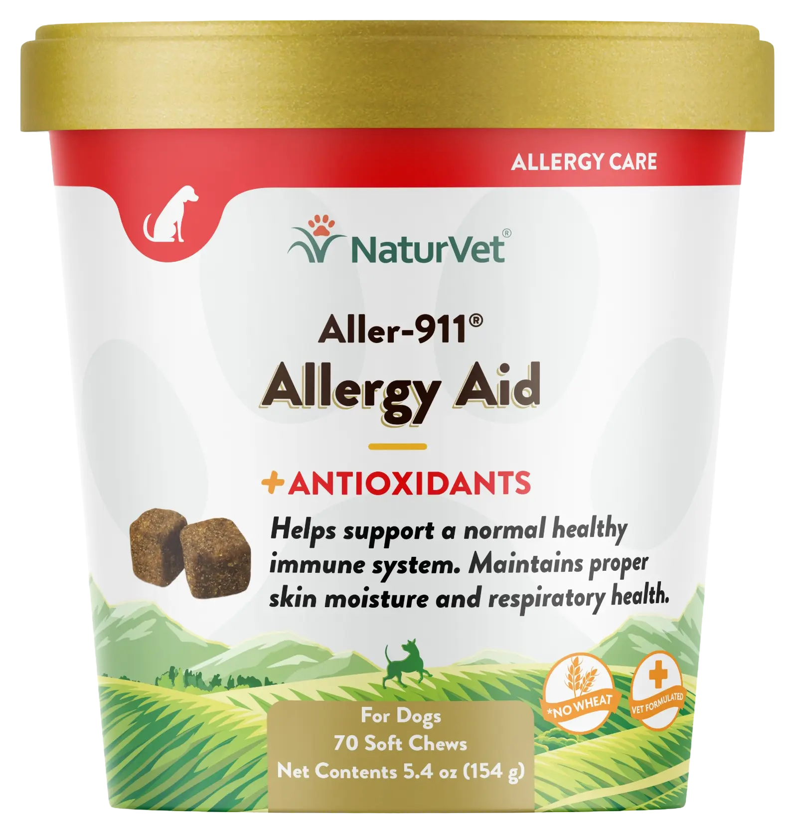 NaturVet Aller-911 Allergy Aid Plus Antioxidants Soft Chews for Dogs
